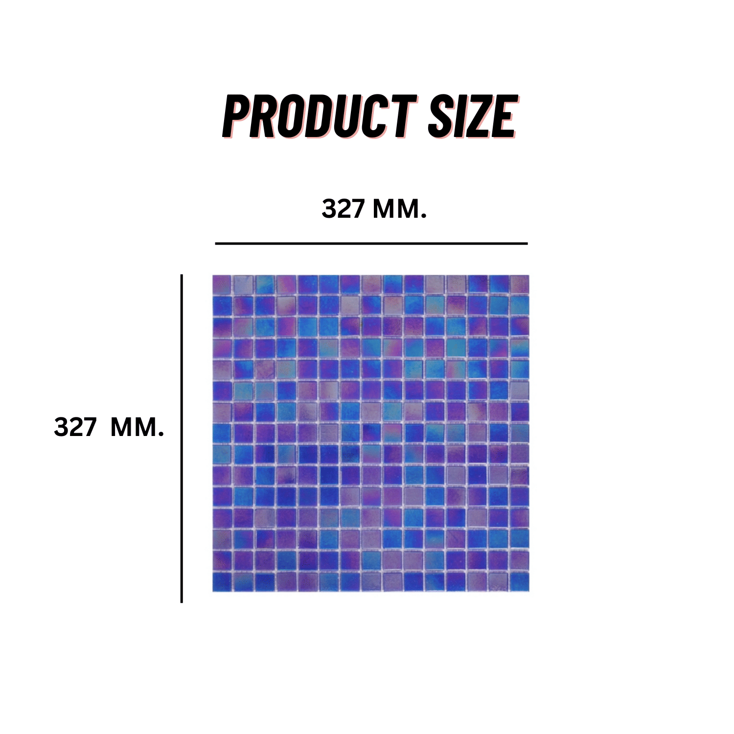 โมเสค TIMELESS TILES รุ่น POP HOLOGRAM 32.7 X 32.7 ซม. สีน้ำเงิน ผิวเงา (ราคา/ตรม.)_1