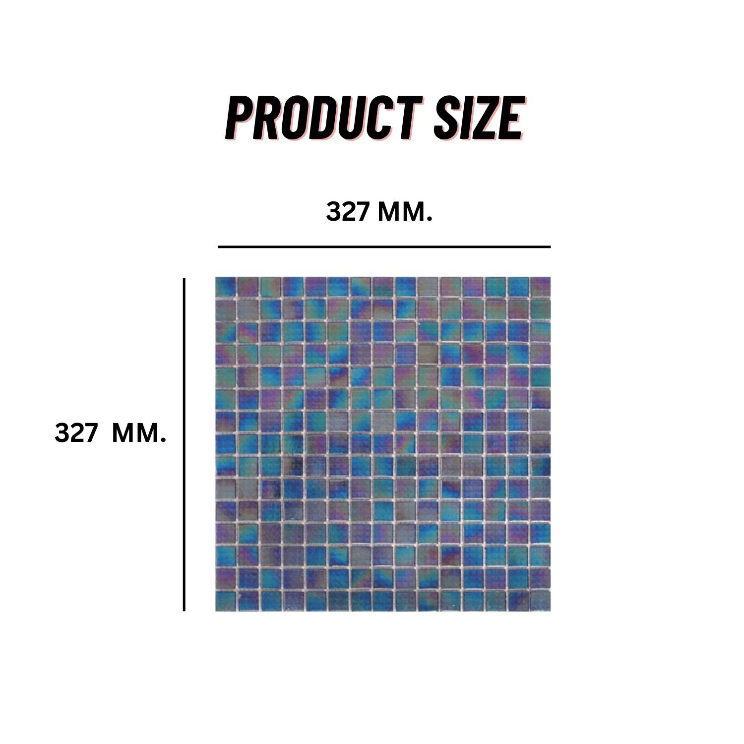 โมเสค TIMELESS TILES รุ่น POP HOLOGRAM 32.7 X 32.7 ซม. สีน้ำเงินเข้ม ผิวเงา (ราคา/ตรม.)_1