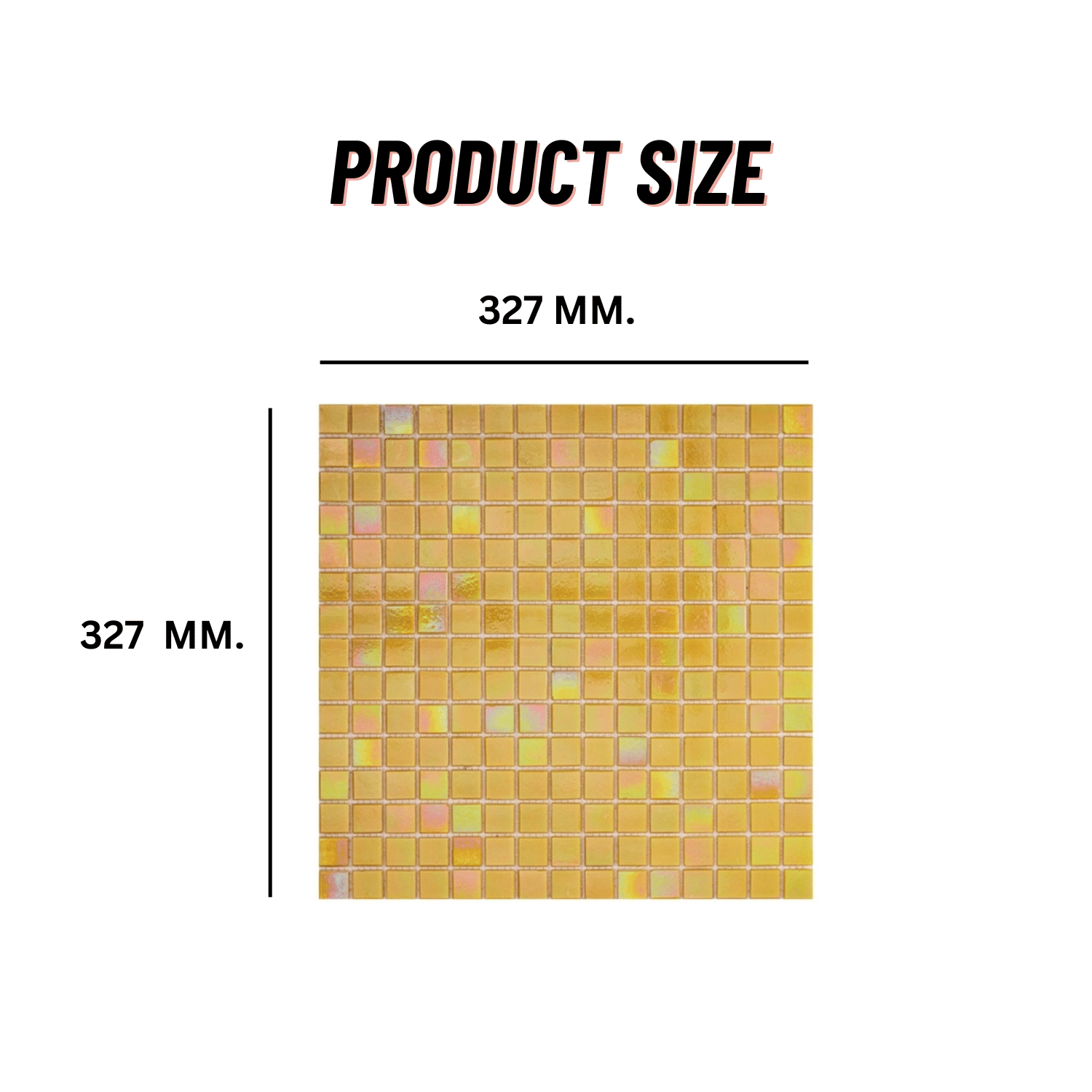 โมเสค TIMELESS TILES รุ่น POP HOLOGRAM 32.7 X 32.7 ซม. สีเหลือง ผิวเงา (ราคา/ตรม.)_1