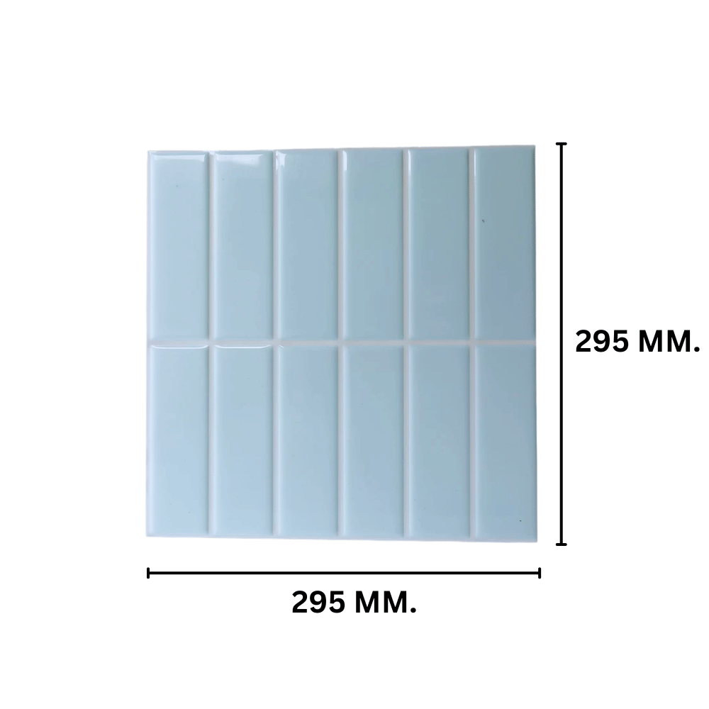 3D วอลเปเปอร์ ลายกระเบื้องโมเสค TIMELESS TILES สีฟ้า ผิวเงา GLOSSY BLUE_1