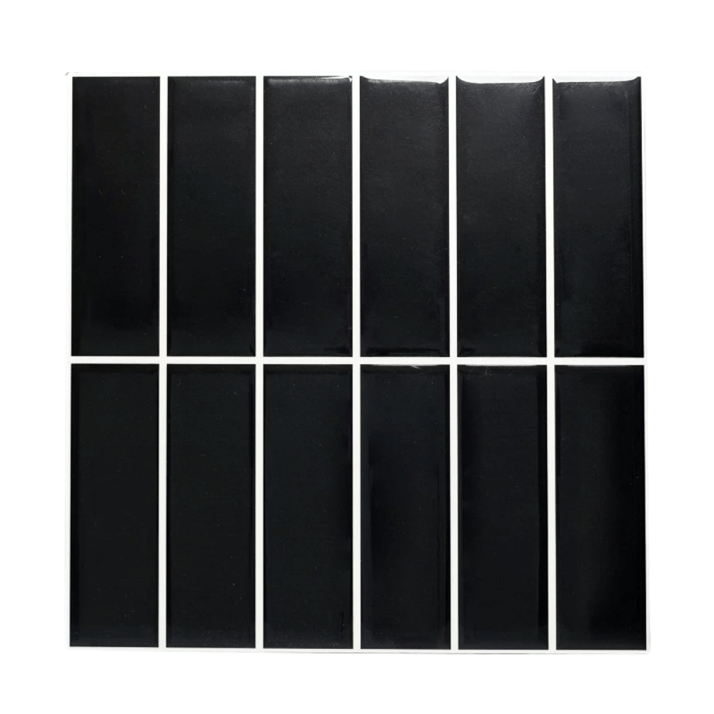 วอลเปเปอร์ลายโมเสค 3D มีกาวในตัว TIMELESS TILES ผิวเงา สีดำ (ราคา/10แผ่น)_1