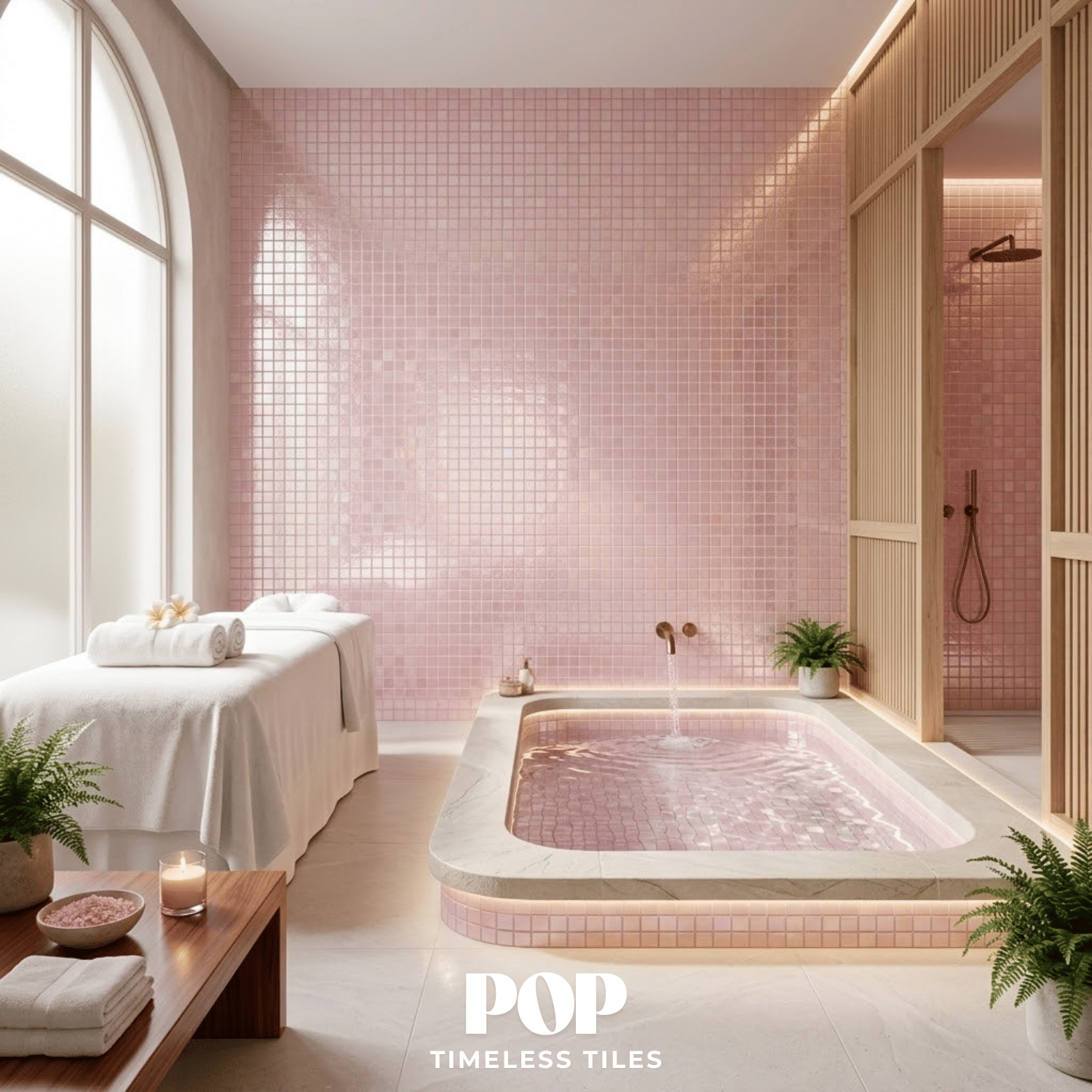 โมเสค TIMELESS TILES รุ่น POP HOLOGRAM 32.7 X 32.7 ซม. สีชมพู ผิวเงา (ราคา/ตรม.)_3