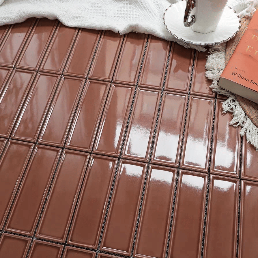 โมเสค TIMELESS TILES รุ่น BAR 29.3X28.5 ซม. สีน้ำตาล CHOCOLATE BROWN ผิวเงา_4