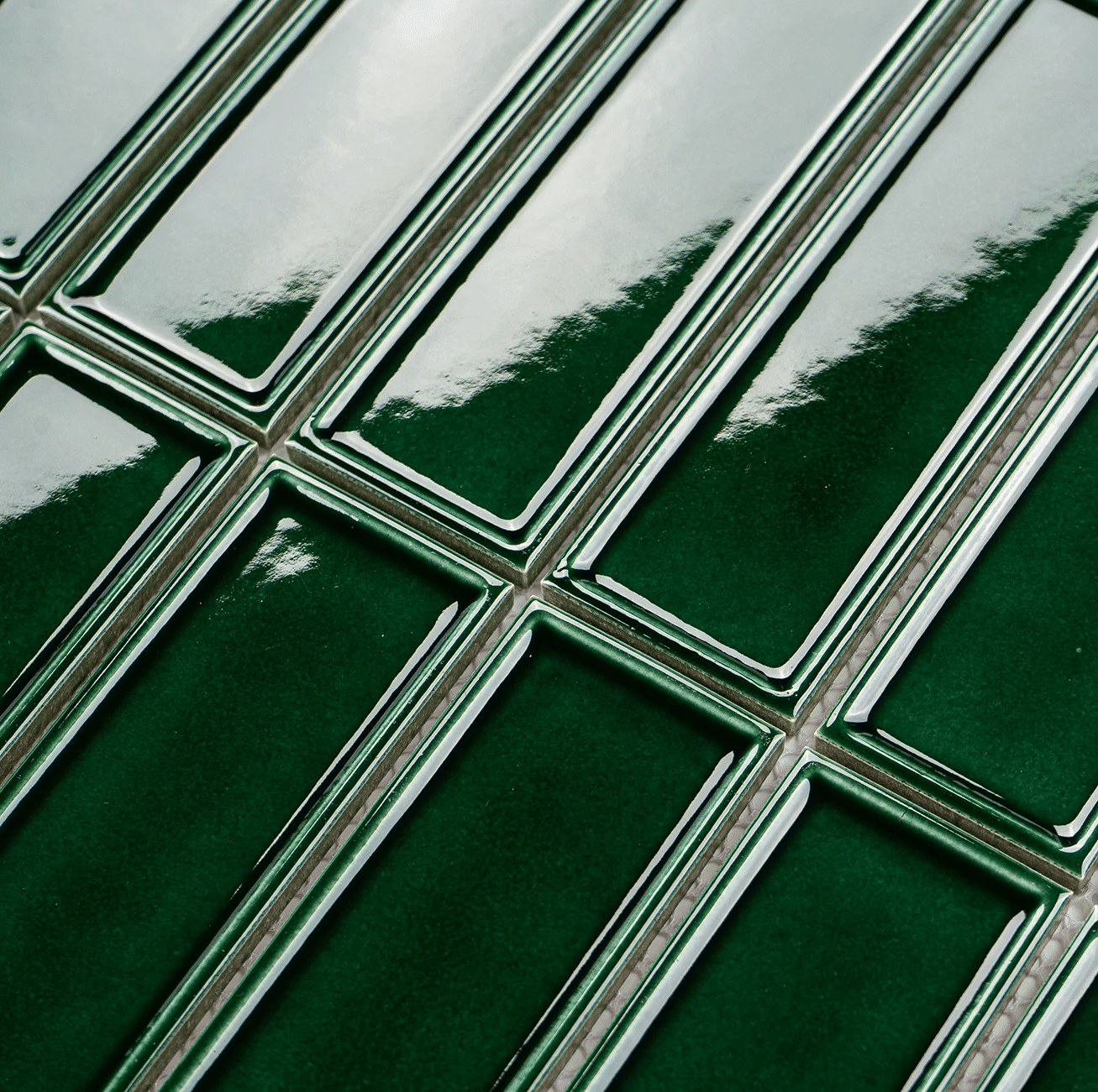 โมเสค TIMELESS TILES รุ่น BAR 29.3X28.5 ซม. สีเขียวเข้ม DARK GREEN ผิวเงา_4
