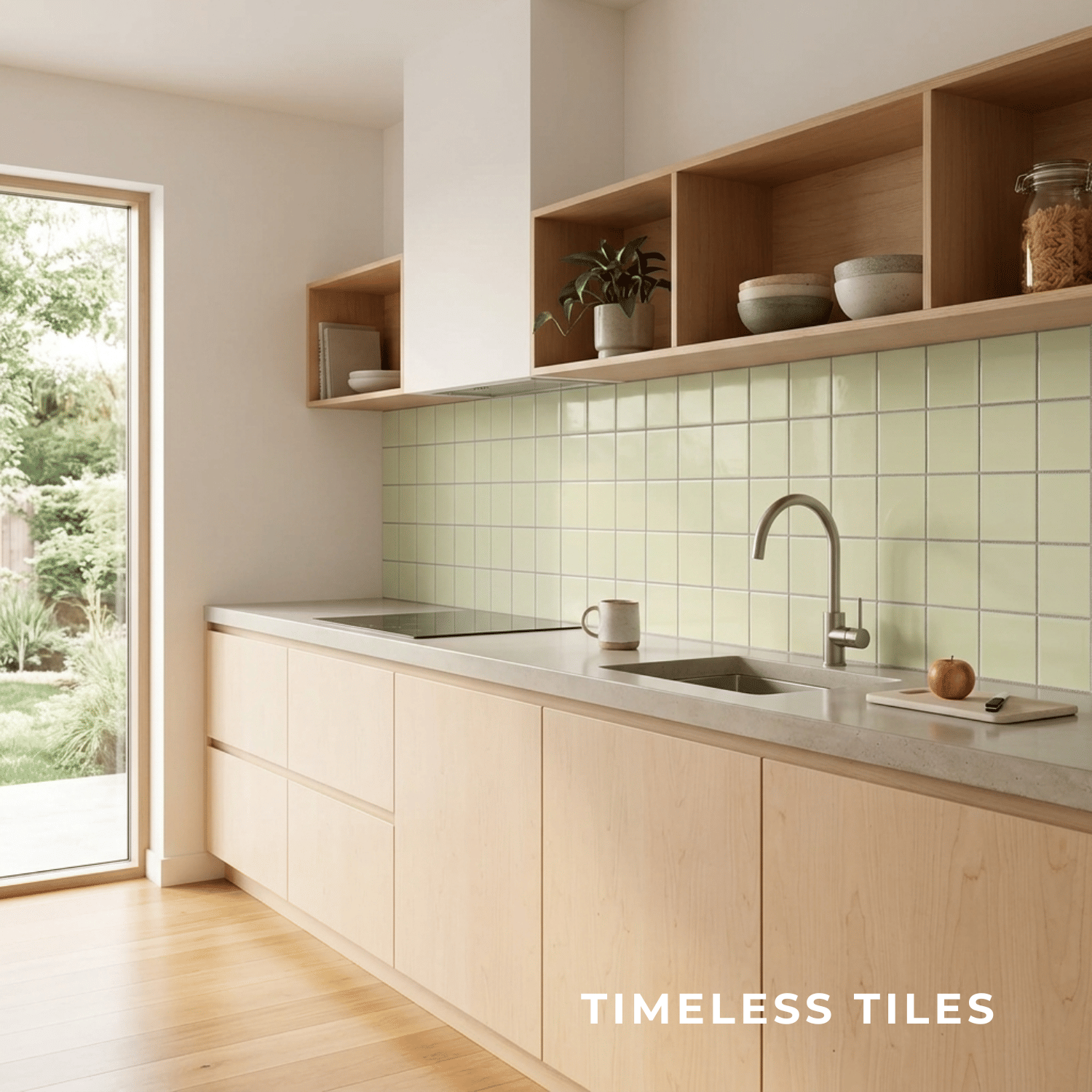 โมเสค TIMELESS TILES รุ่น 3X3 SQUARE MOSAIC TILES ขนาด 30X30 ซม. สีเบจ ผิวเงา_4