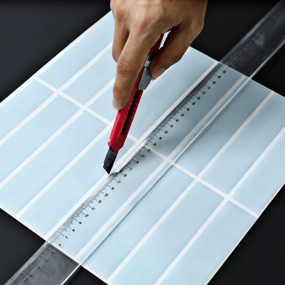 3D วอลเปเปอร์ ลายกระเบื้องโมเสค TIMELESS TILES สีฟ้า ผิวเงา GLOSSY BLUE_4