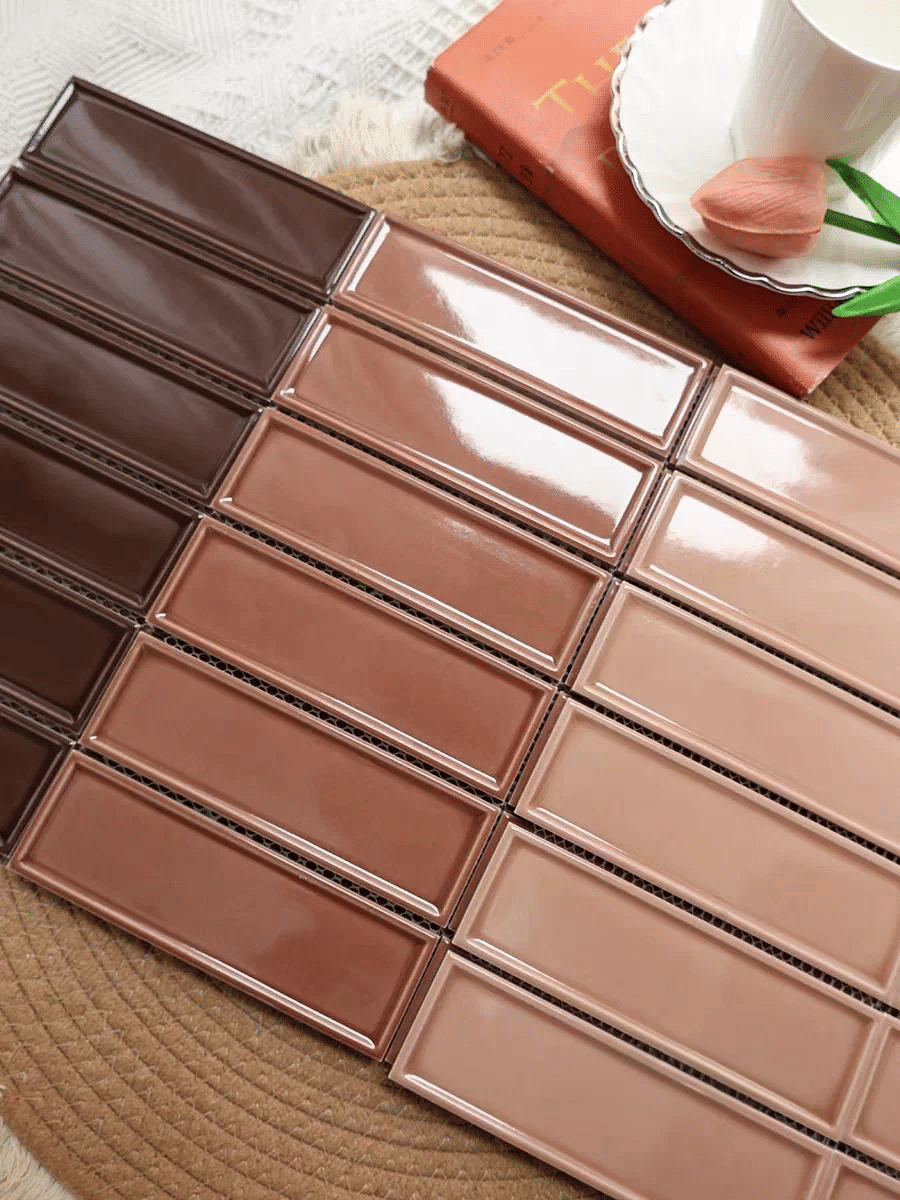 โมเสค TIMELESS TILES รุ่น BAR 29.3X28.5 ซม. สีน้ำตาลเข้ม DARK BROWN ผิวเงา_5