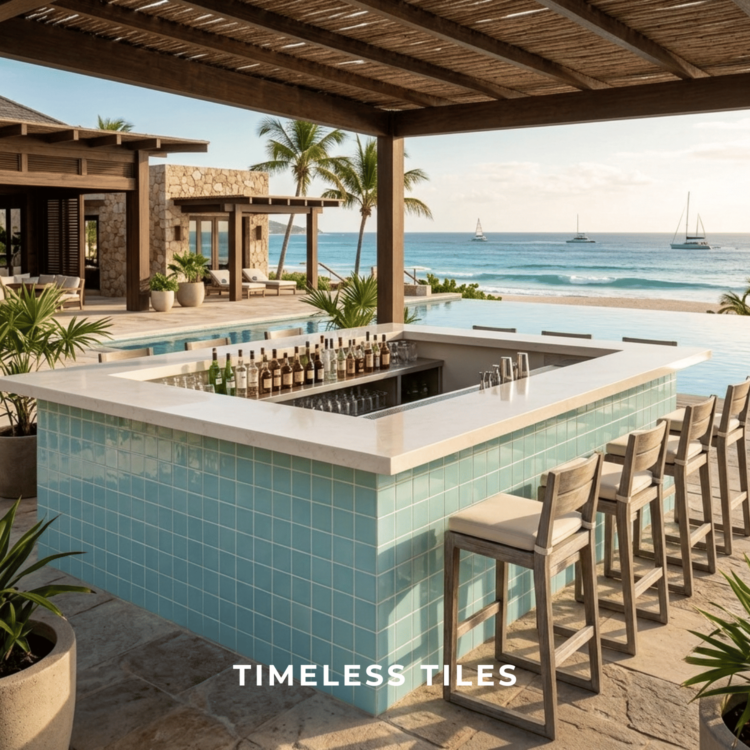 โมเสค TIMELESS TILES รุ่น 3X3 SQUARE MOSAIC TILES ขนาด 30X30 ซม. สีสกายบูล ผิวเงา_5