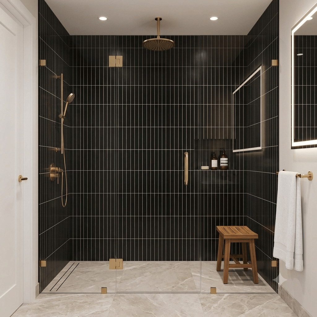โมเสค TIMELESS TILES รุ่น RM STRIP MOSAIC TILES ขนาด 29.5X28 ซม. สีดำ ผิวเงา (ราคา/ตร.ม.)_7
