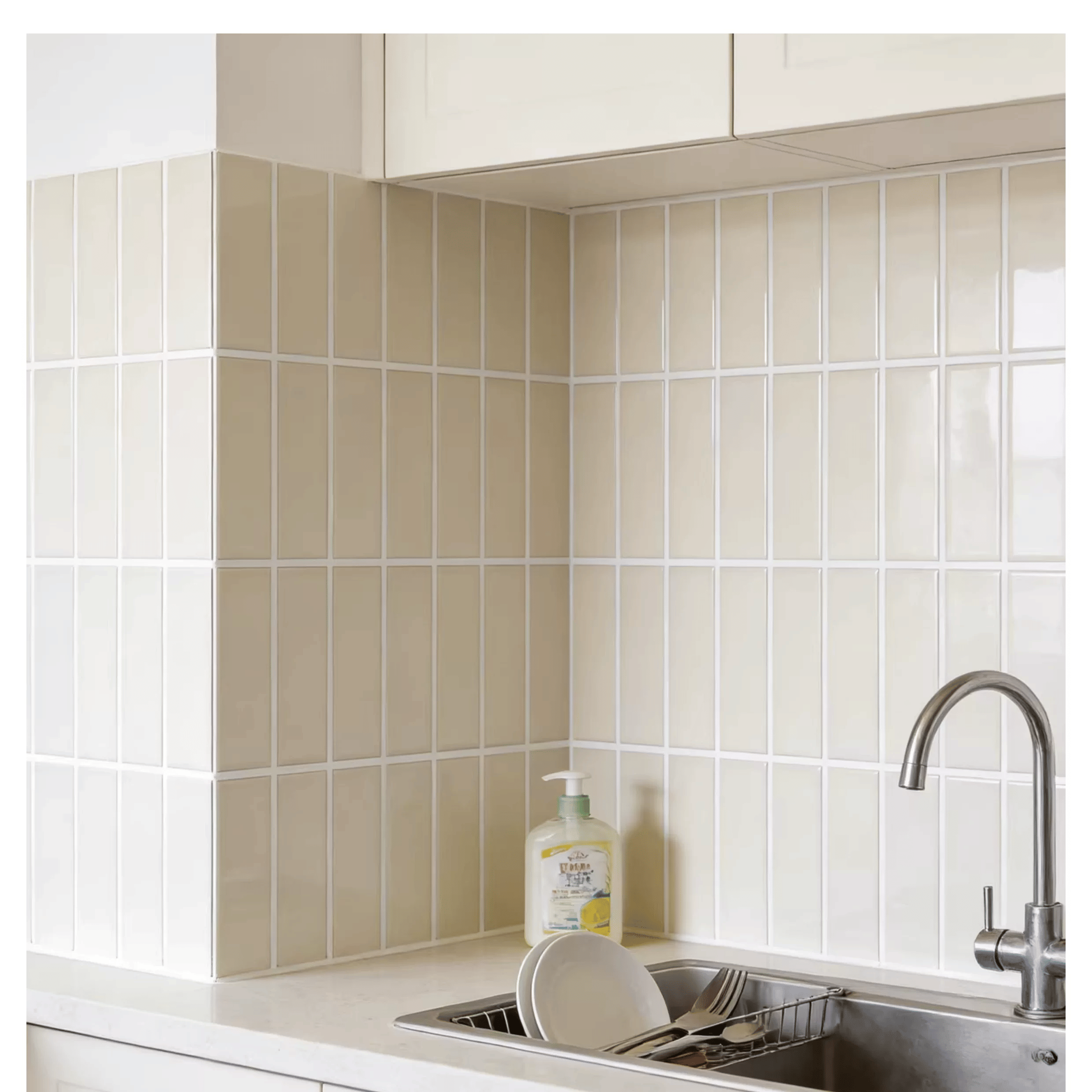 วอลเปเปอร์ลายโมเสค 3D มีกาวในตัว TIMELESS TILES ผิวเงา สีน้ำตาล (ราคา/10แผ่น)_7