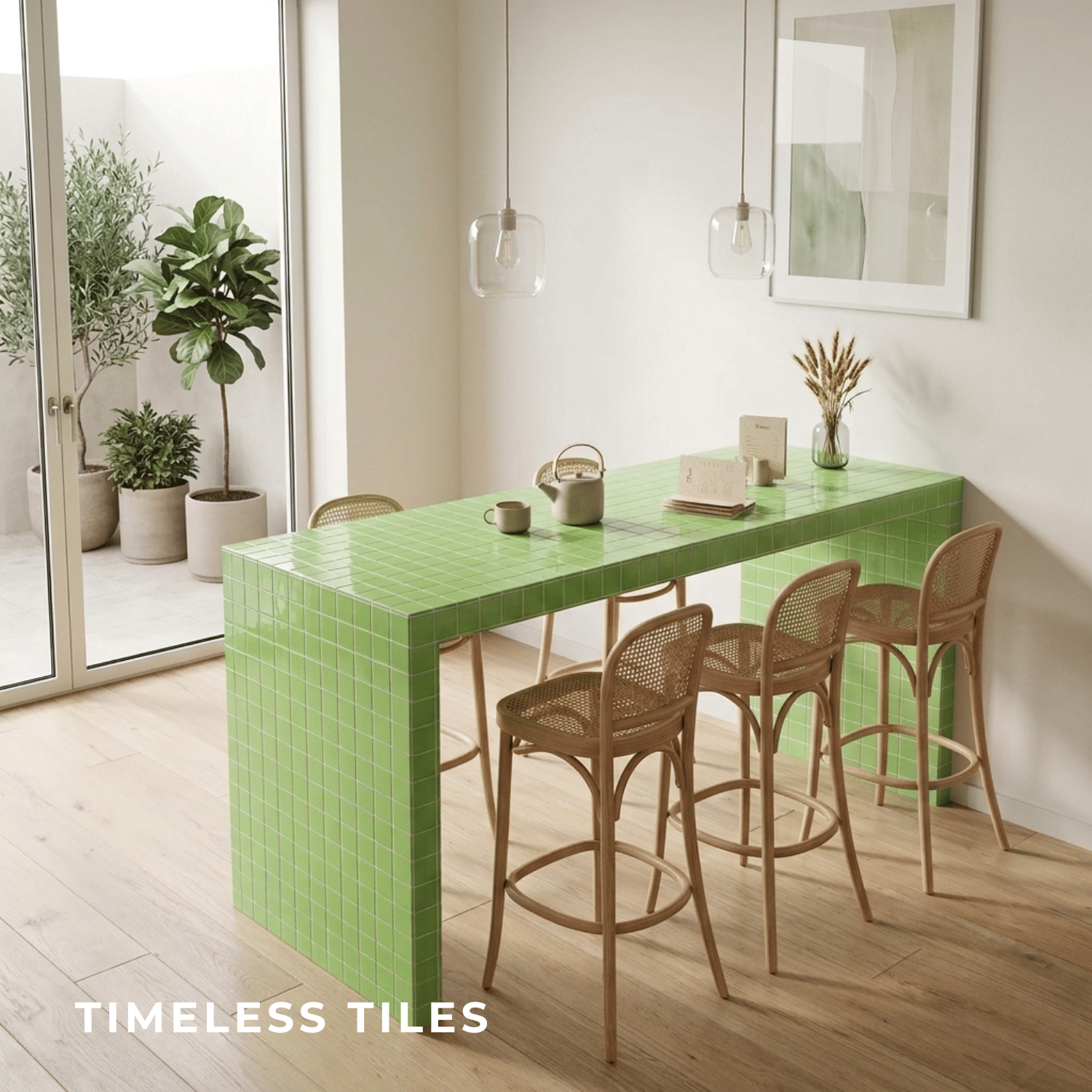 โมเสค TIMELESS TILES รุ่น 3X3 SQUARE MOSAIC TILES ขนาด 30X30 ซม. สีเขียวอ่อน ผิวเงา_7