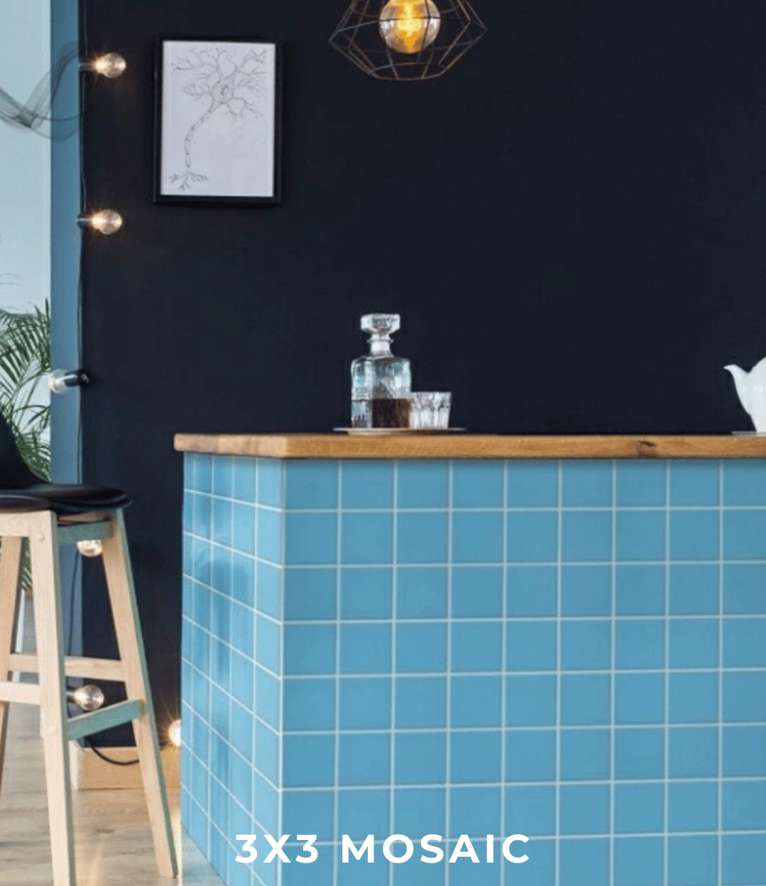 โมเสค TIMELESS TILES รุ่น 3X3 SQUARE MOSAIC TILES ขนาด 30X30 ซม. สีฟ้าพาสเทล ผิวเงา_6