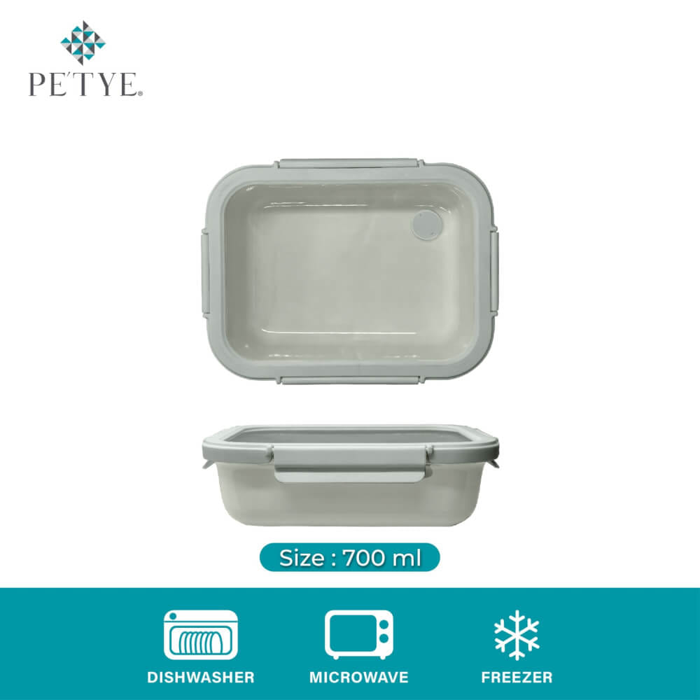 กล่องอาหาร เซรามิก PETYE รุ่น RC20 0.7 ลิตร สีเขียว_1
