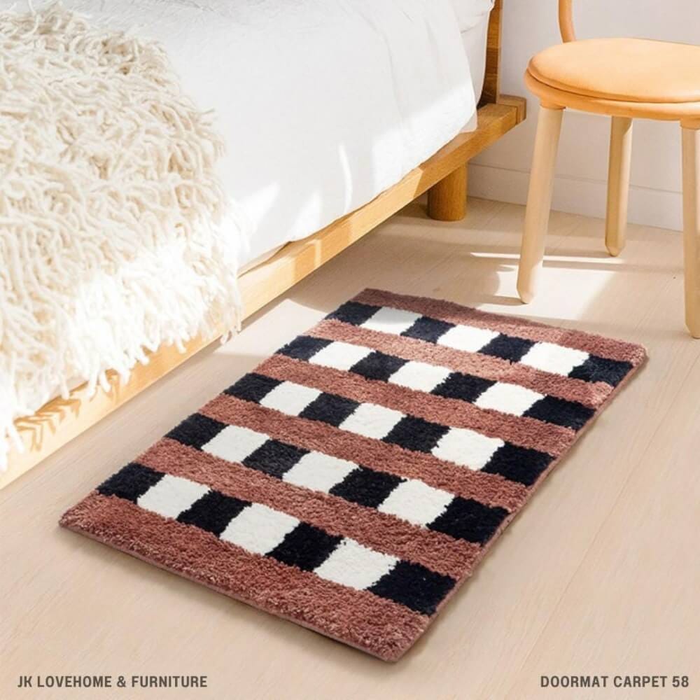 พรมเช็ดเท้า JKLOVEHOME DOORMAT SERIES 041 60X90 ซม. สีน้ำตาล