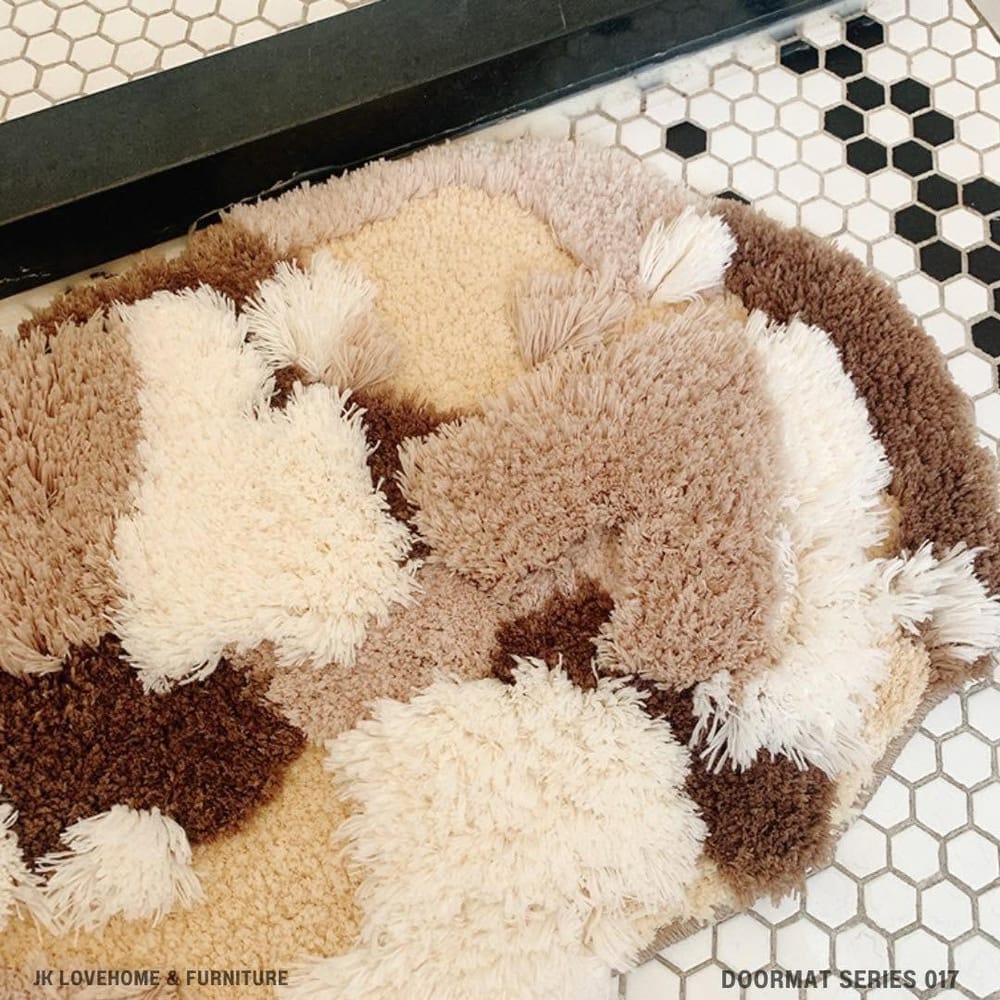 พรมเช็ดเท้า JKLOVEHOME DOORMAT SERIES 017 40X60 ซม. สีน้ำตาล