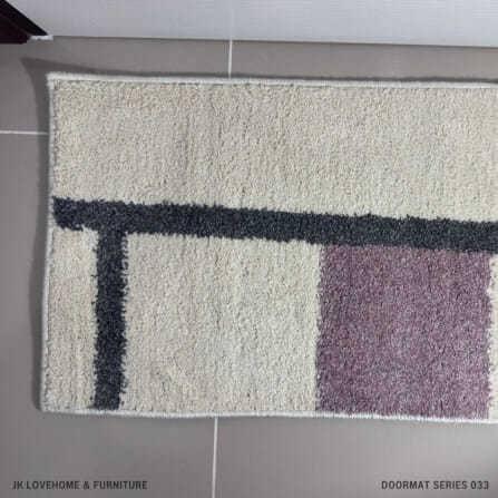 พรมเช็ดเท้า JKLOVEHOME DOORMAT SERIES 033 40X70 ซม. สีเบจ/สีม่วง_1