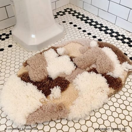 พรมเช็ดเท้า JKLOVEHOME DOORMAT SERIES 017 40X60 ซม. สีน้ำตาล_2