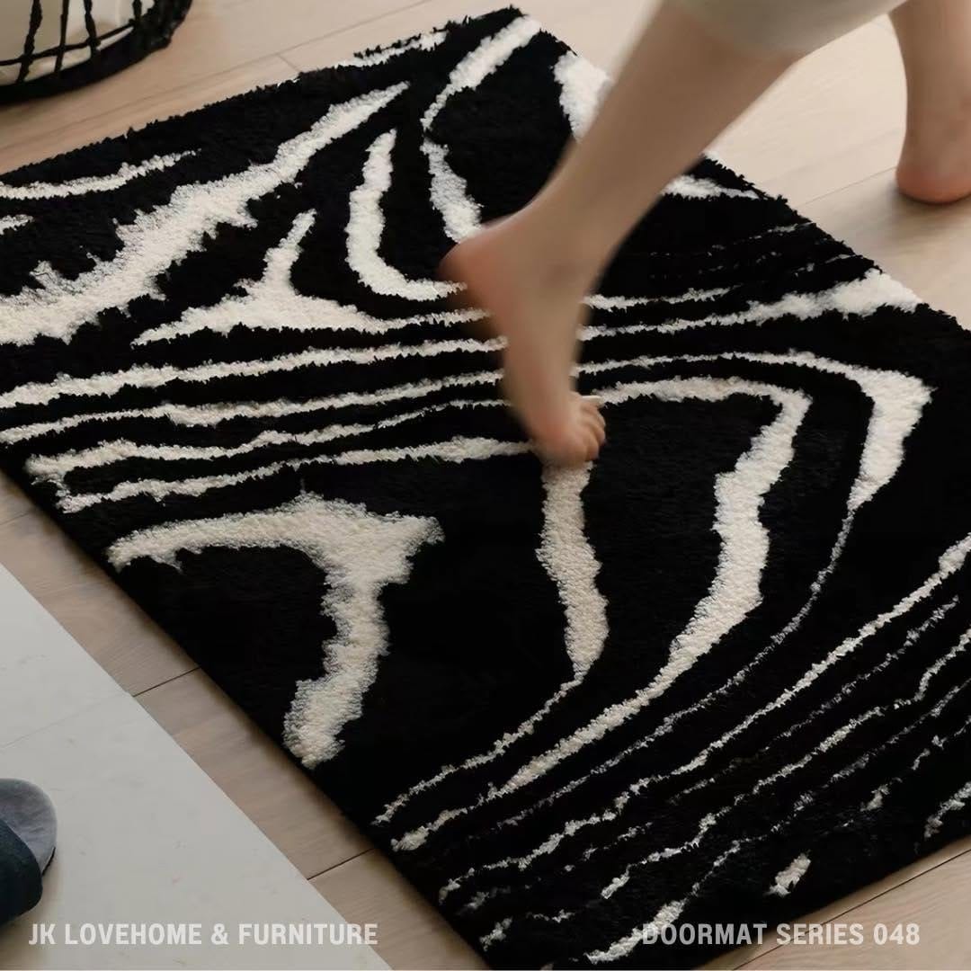 พรมเช็ดเท้า JKLOVEHOME DOORMAT SERIES 048 40X60 ซม. สีดำ_1