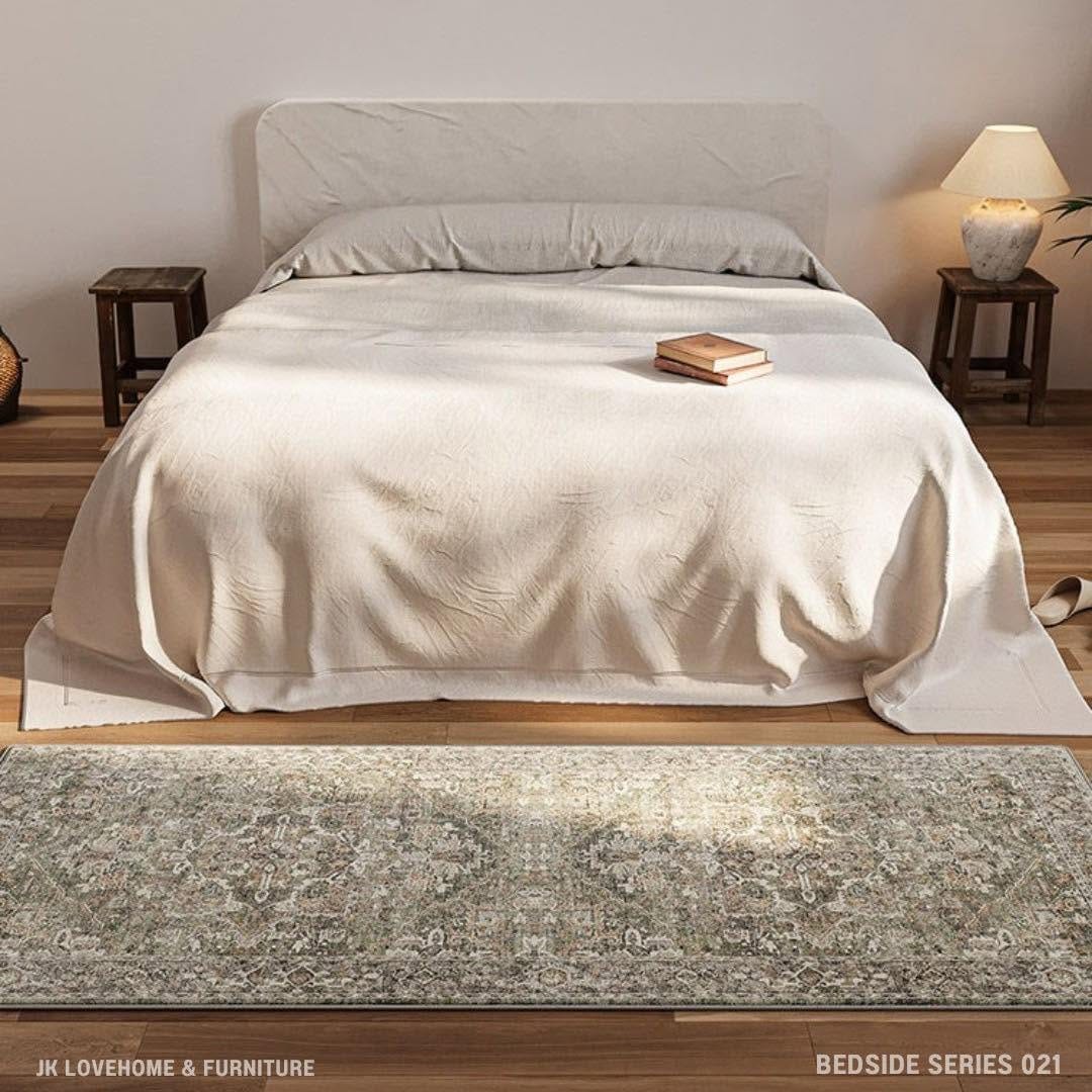 พรมข้างเตียง JKLOVEHOME BEDSIDE SERIES 021 40X120 ซม. สีเขียว_1