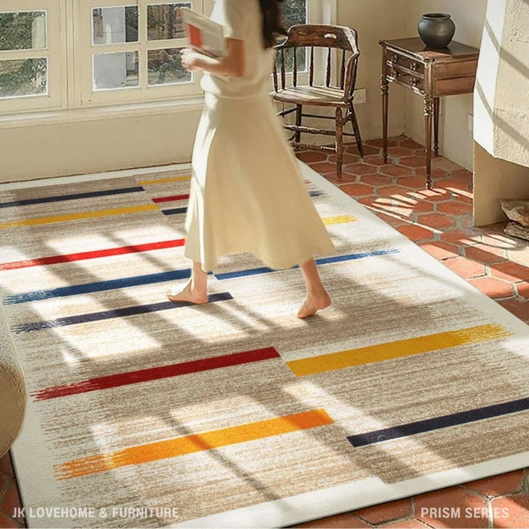 พรมปูพื้น JKLOVEHOME PRISM SERIES 200X290 ซม. สีเบจ_2