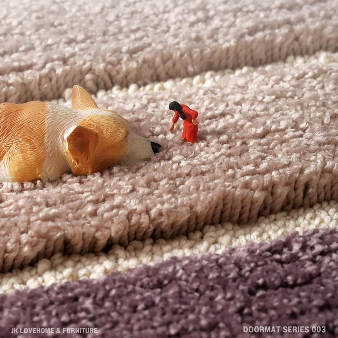 พรมเช็ดเท้า JKLOVEHOME DOORMAT SERIES 003 40X60 ซม. สีฟ้า_3