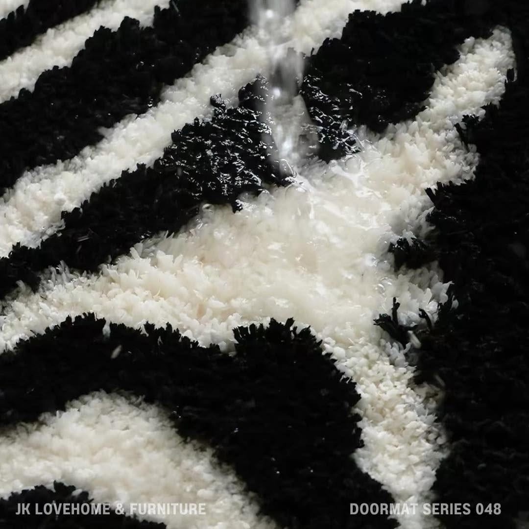 พรมเช็ดเท้า JKLOVEHOME DOORMAT SERIES 048 40X60 ซม. สีดำ_3