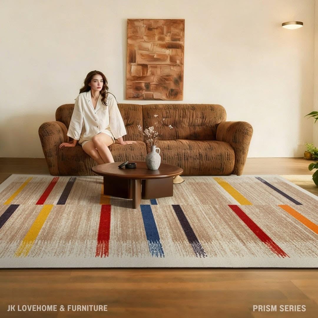 พรมปูพื้น JKLOVEHOME PRISM SERIES 200X290 ซม. สีเบจ_3
