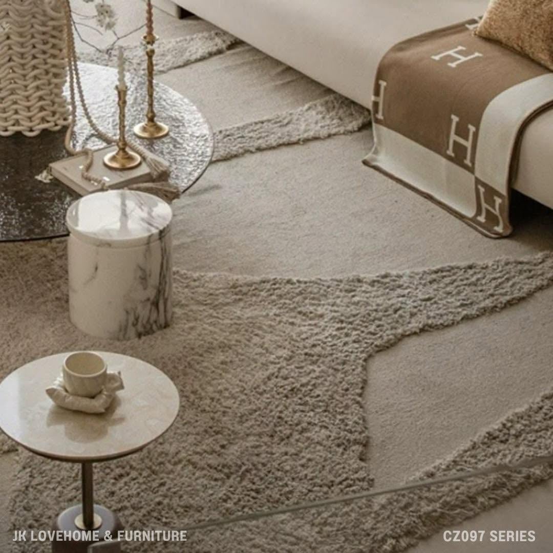 พรมปูพื้น JKLOVEHOME CZ097 SERIES  140X200 ซม. สีเบจ_3