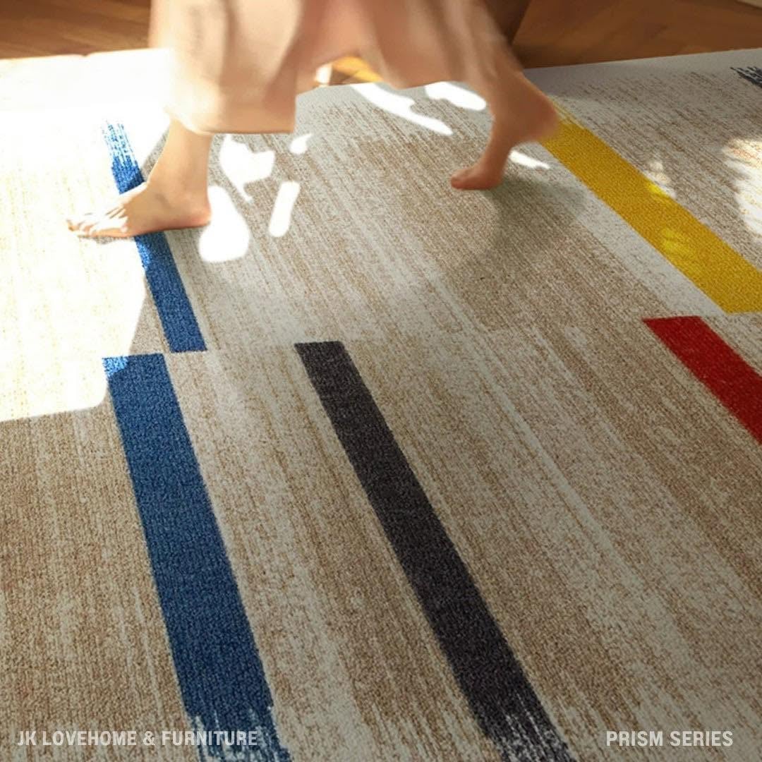 พรมปูพื้น JKLOVEHOME PRISM SERIES 200X290 ซม. สีเบจ_4