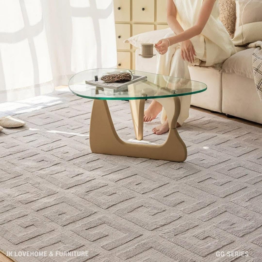 พรมปูพื้น JKLOVEHOME GG SERIES  160X230 ซม. สีเบจ_6