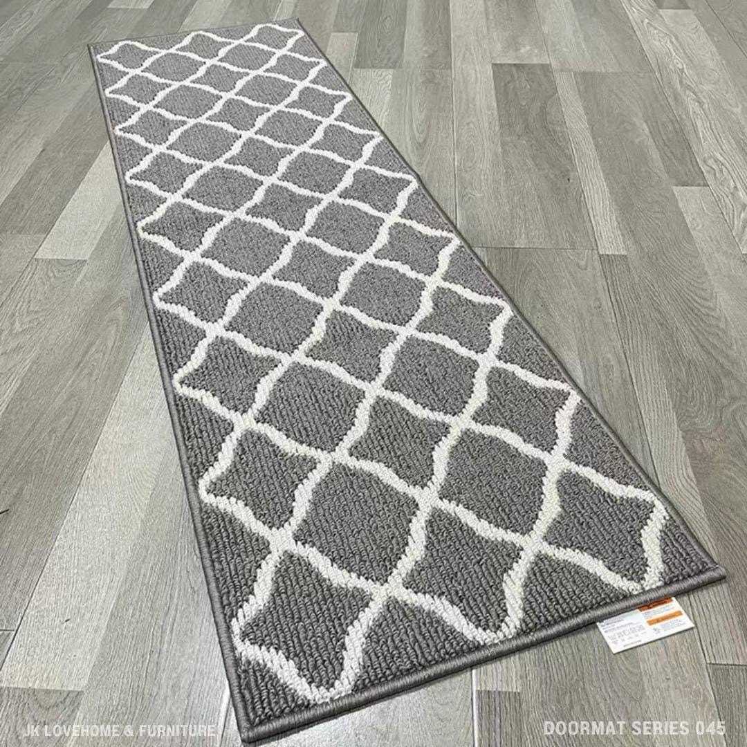 พรมเช็ดเท้า JKLOVEHOME DOORMAT SERIES 045 45X150 ซม. สีเทา_4