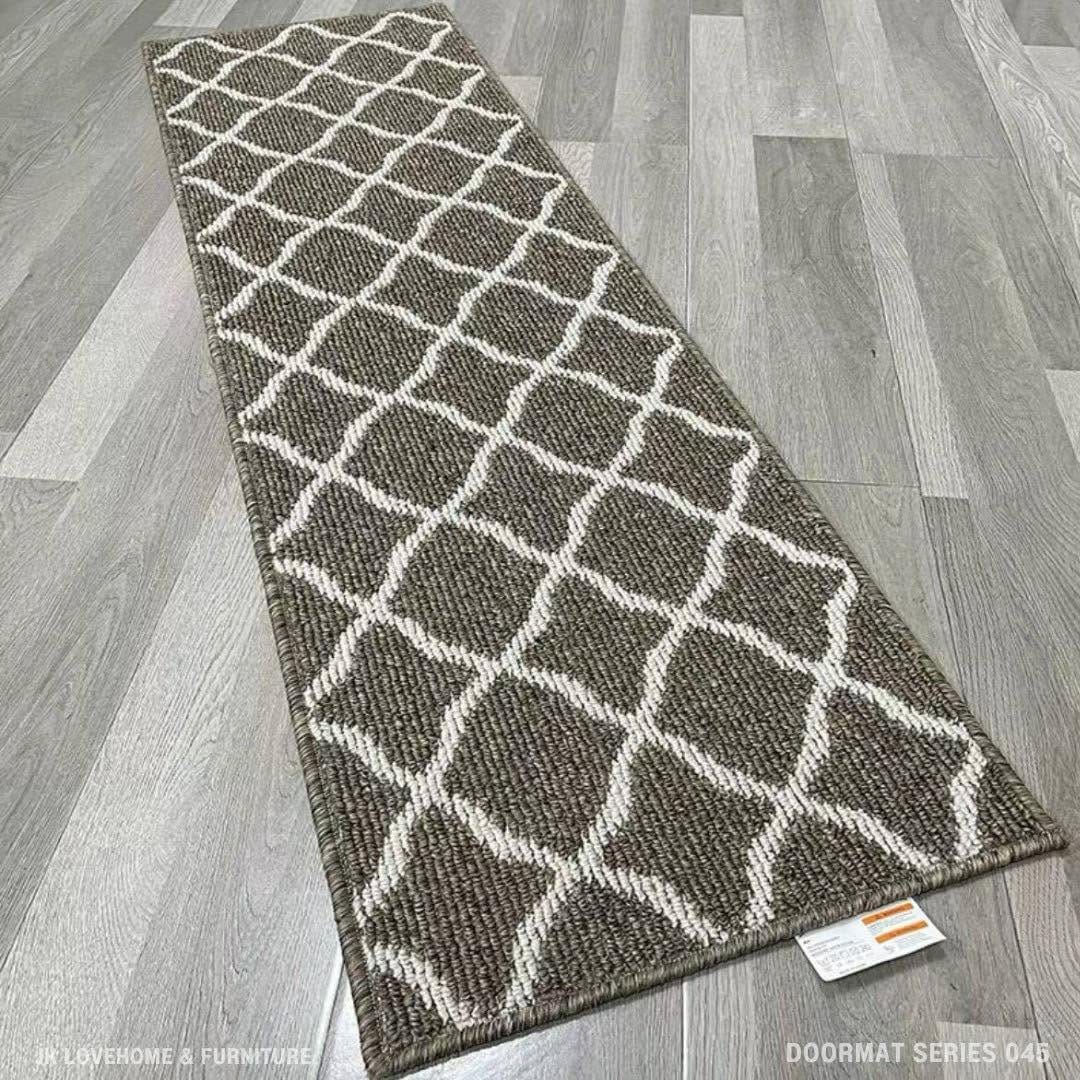 พรมเช็ดเท้า JKLOVEHOME DOORMAT SERIES 045 45X150 ซม. สีน้ำตาล_4