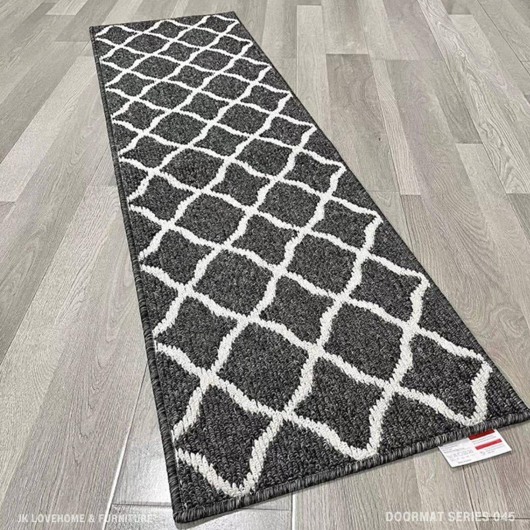 พรมเช็ดเท้า JKLOVEHOME DOORMAT SERIES 045 45X150 ซม. สีดำ_4