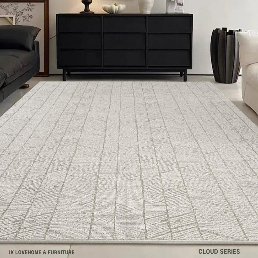 พรมปูพื้น JKLOVEHOME CLOUD SERIES 240X340 ซม. สีครีม_9