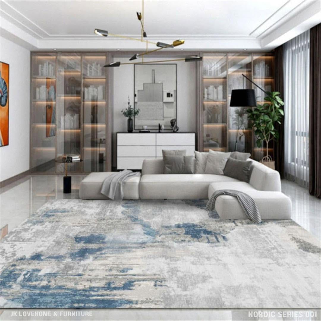 พรมปูพื้น JKLOVEHOME NORDIC SERIES 001 200X300 ซม. สีเทา_2