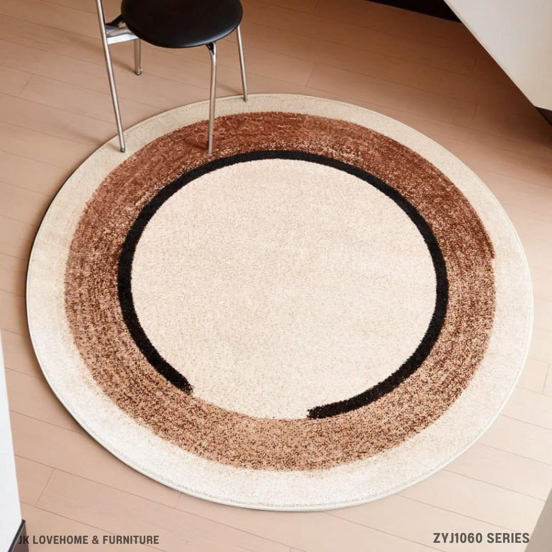 พรมกลม JKLOVEHOME ZYJ1060 SERIES 160 ซม. สีเบจ_8