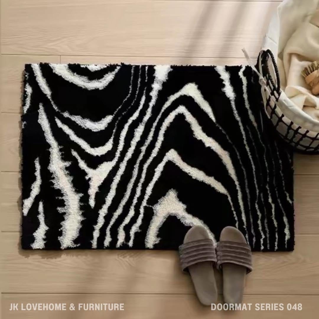 พรมเช็ดเท้า JKLOVEHOME DOORMAT SERIES 048 40X60 ซม. สีดำ_5