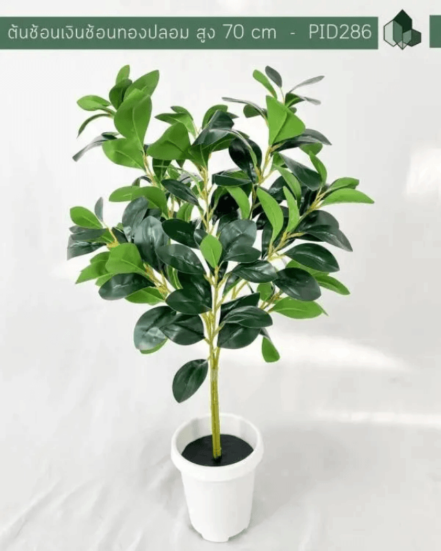 ต้นช้อนเงินช้อนทองปลอม PIMARN รุ่น PID286 สูง 70 CM
