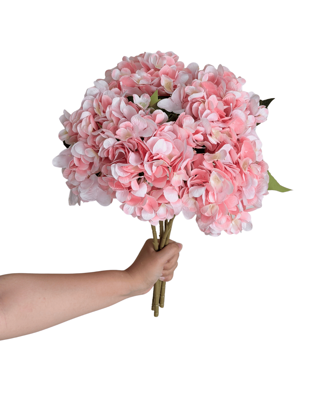 ดอกไฮเดรนเยียปลอม 5 ก้าน PIMARN รุ่น PID446 สูง 45 ซม,สีชมพู(ไม่มีแจกัน)_0