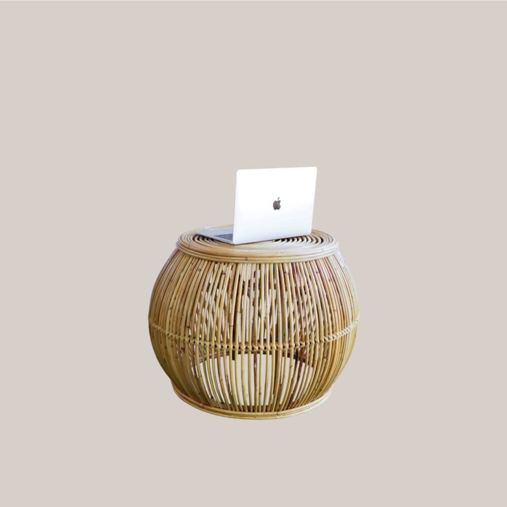 สตูล หวายแท้ PISAMAI รุ่น DIB STOOL สไตล์ TROPICAL ขนาด 52*52*58 ซม. สีธรรมชาติ