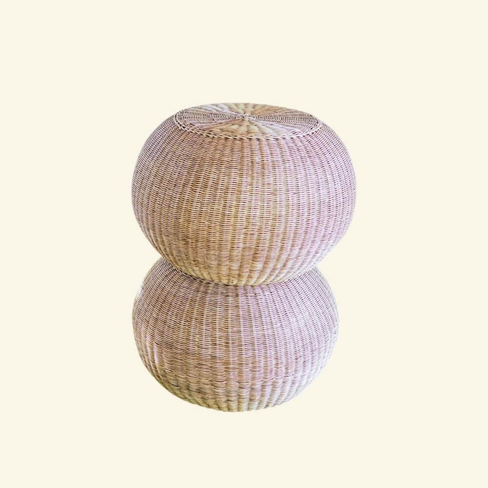 สตูล หวายแท้ PISAMAI รุ่น TOM STOOL สไตล์ CLASSIC ขนาด 70*70*52 ซม. สีธรรมชาติ