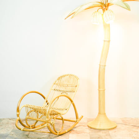 เก้าอี้โยก หวายแท้ PISAMAI รุ่น YOKYEK CHAIR ทรงมินิมอล ขนาด 85*120*85 ซม. สีธรรมชาติ_1