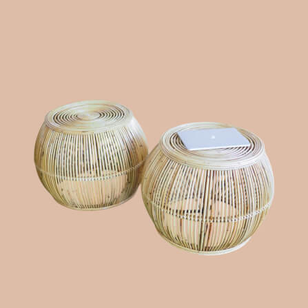 สตูล หวายแท้ PISAMAI รุ่น DIB STOOL สไตล์ TROPICAL ขนาด 52*52*58 ซม. สีธรรมชาติ_4