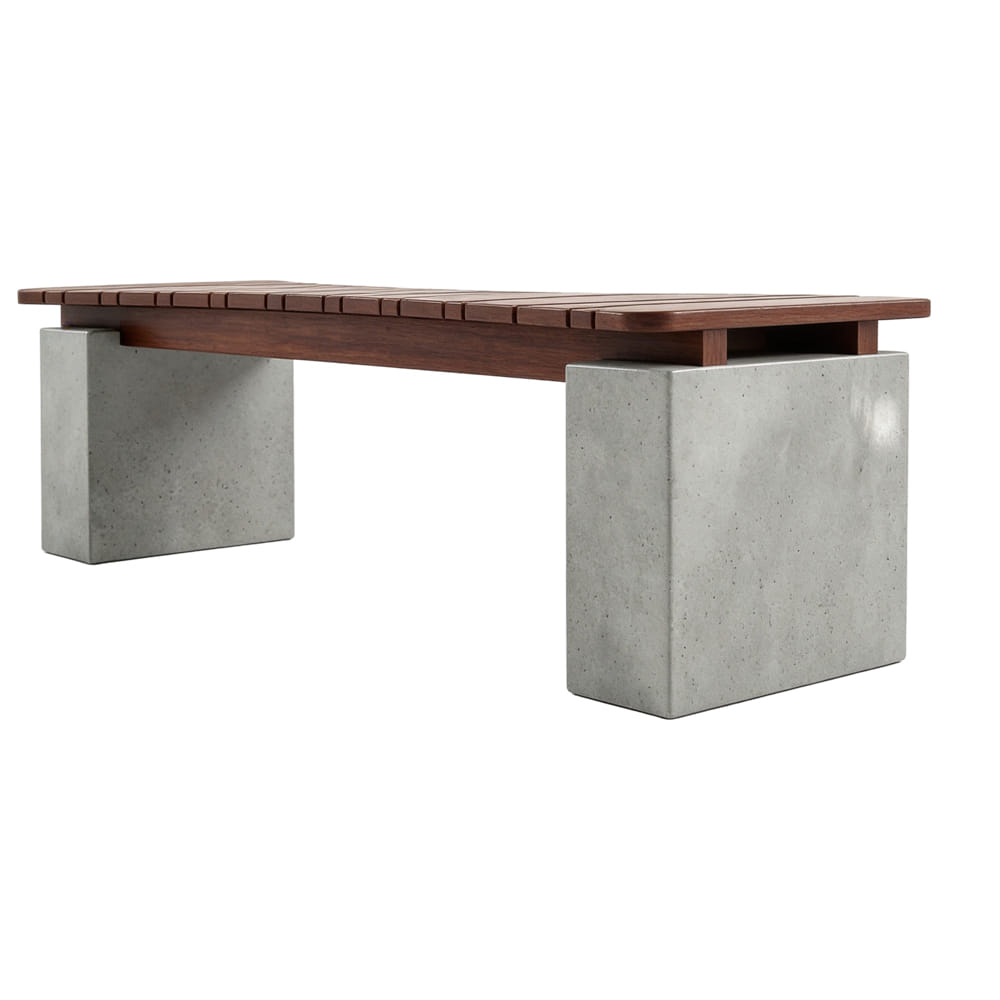 ม้านั่งสนาม NATUREANDTREND เลนส์เว้า สี MODERN OAK_1