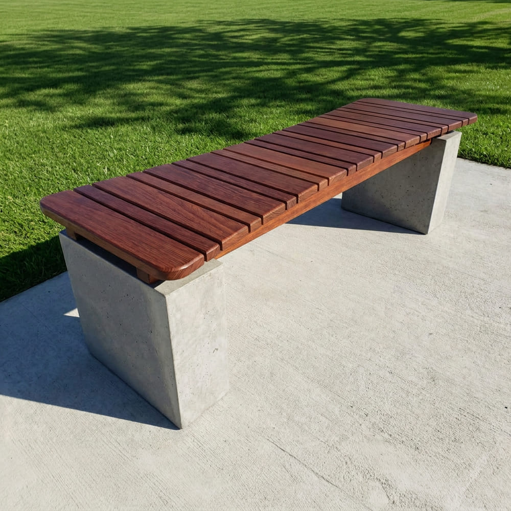 ม้านั่งสนาม NATUREANDTREND เลนส์เว้า สี MODERN OAK_4