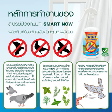 สเปรย์สมุนไพรไล่นก SMARTNOW 250 มล._2