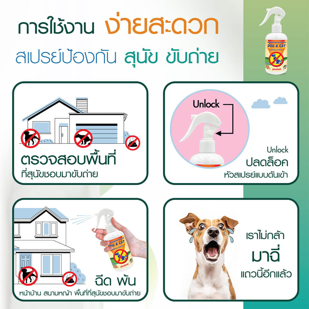 สเปรย์สมุนไพรป้องกันสุนัขและแมวขับถ่าย SMARTNOW 250 มล._3