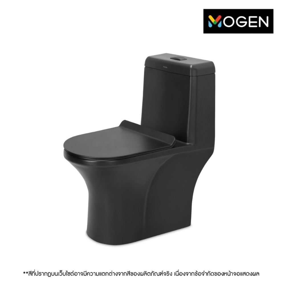 สุขภัณฑ์ 1 ชิ้น MOGEN รุ่น MO69#BL (ECO)  ฝา SLOW CLOSE 3/4.5 ลิตร สีดำ_0
