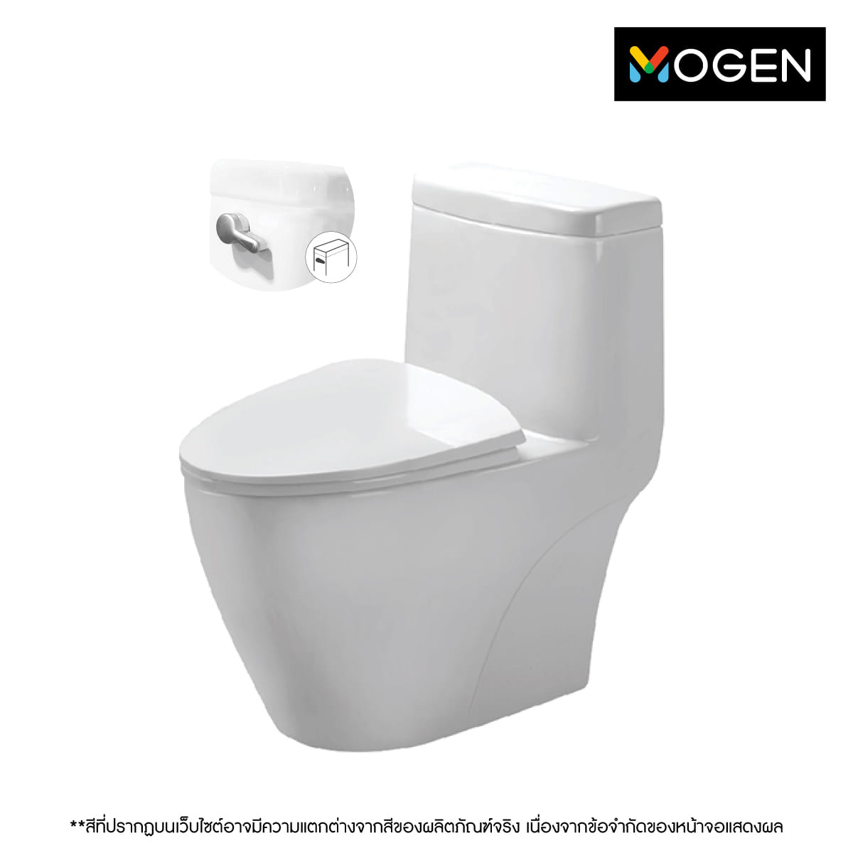 สุขภัณฑ์ 1 ชิ้น  MOGEN รุ่น MO38N ฝา SLOW CLOSE 3/6 สิตร สีขาว_1