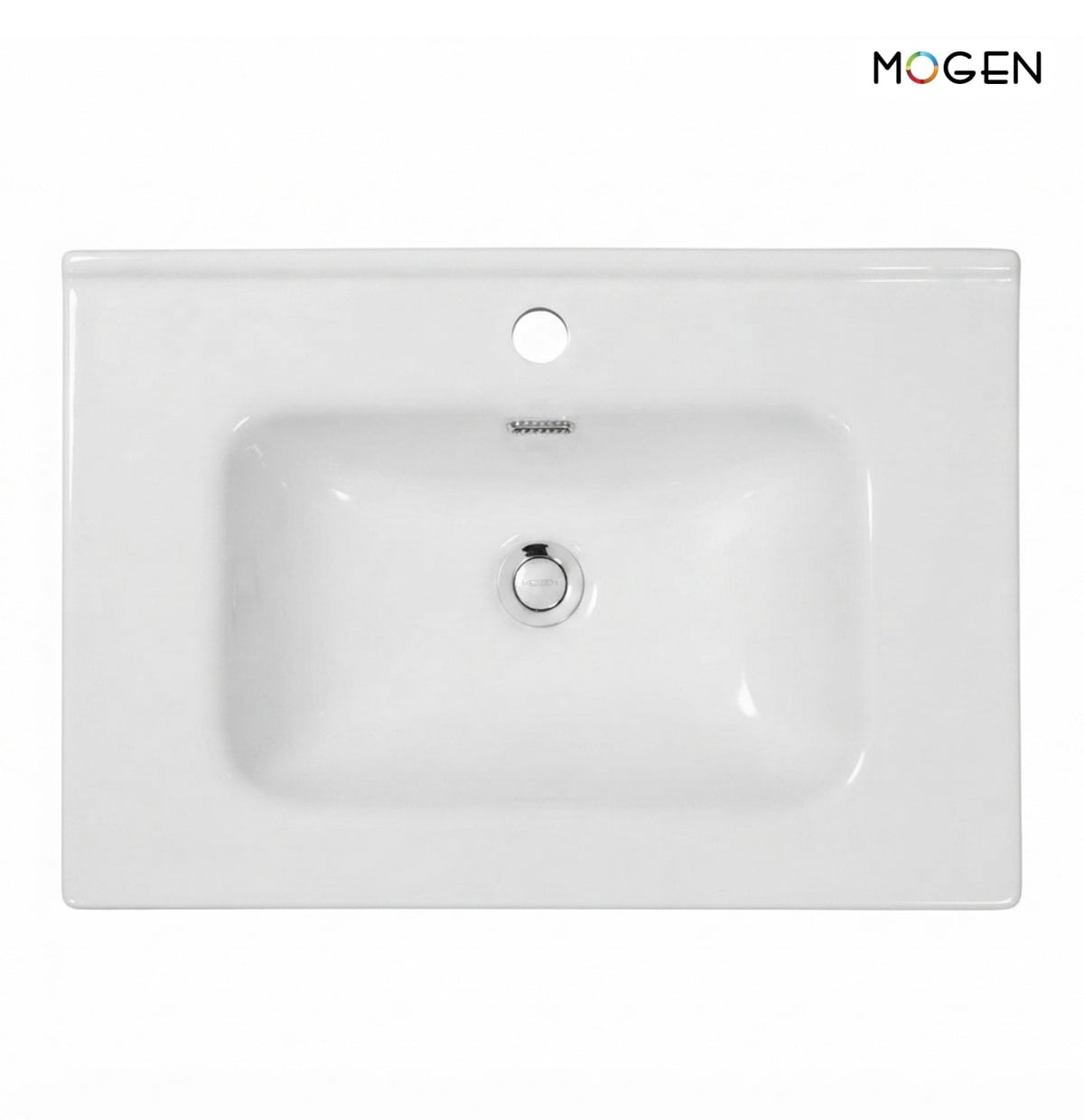 อ่างล้างหน้าฝังบนเคาน์เตอร์ MOGEN MA851 สีขาว_1